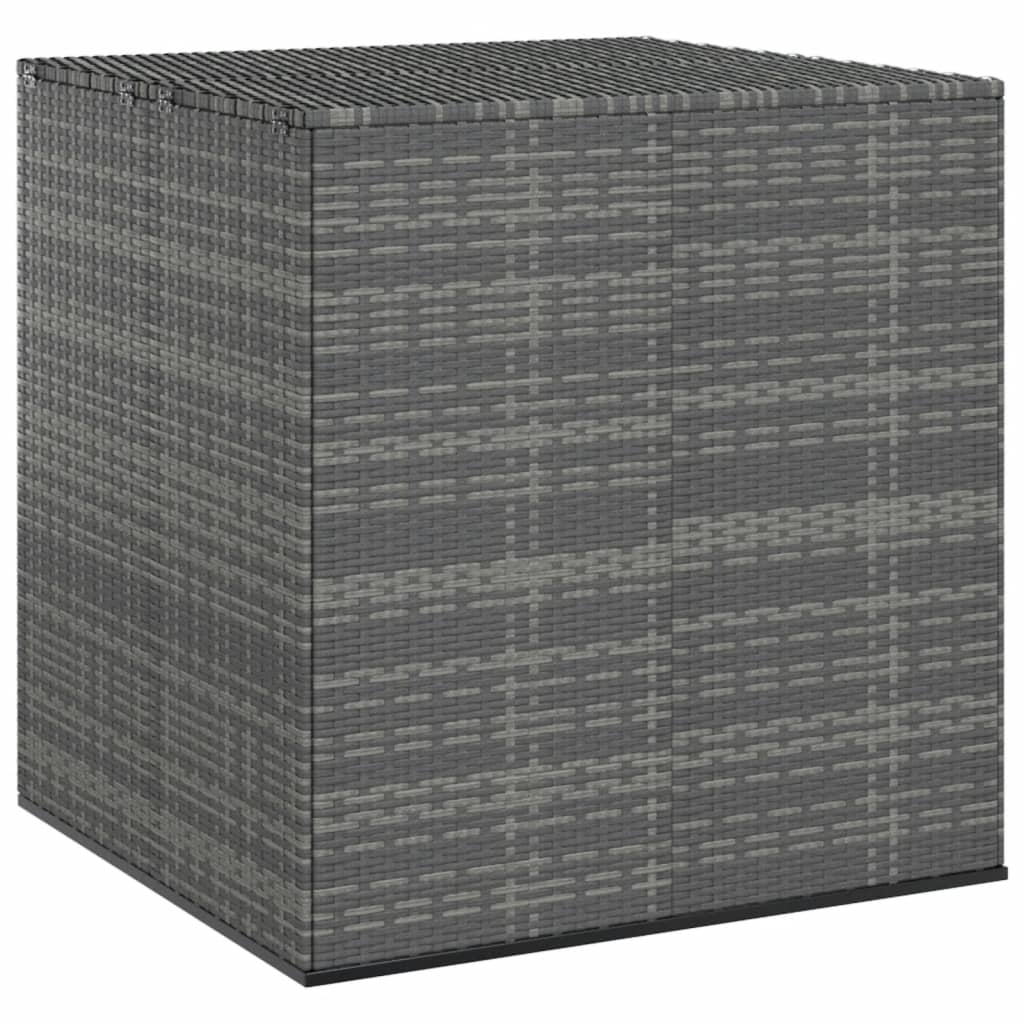 vidaXL Puutarhan säilytyslaatikko PE-rottinki 100x97,5x104 cm harmaa