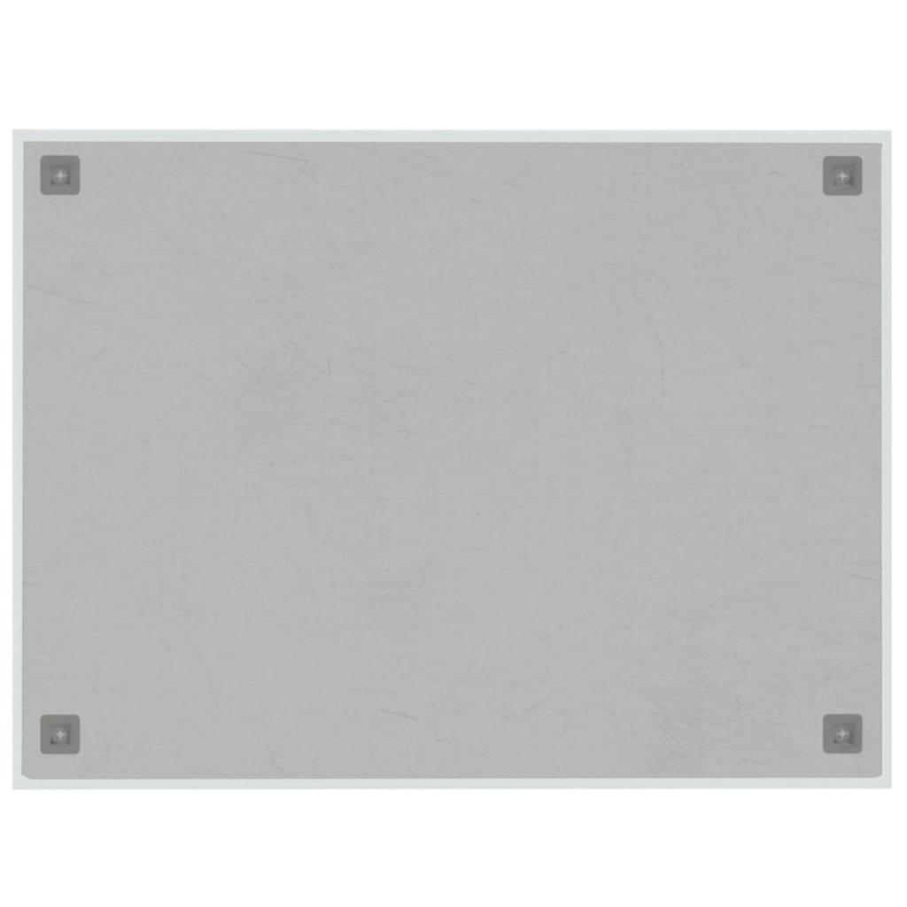 vidaXL Seinäkiinnitteinen magneettitaulu valkoinen 80x60 cm lasi