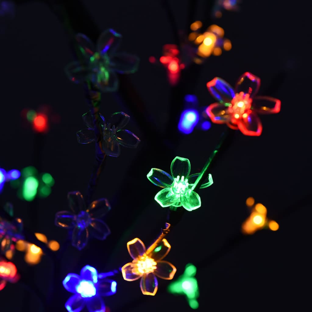 vidaXL Joulukuusi 128 värikästä LED-valoa kirsikankukka 120 cm