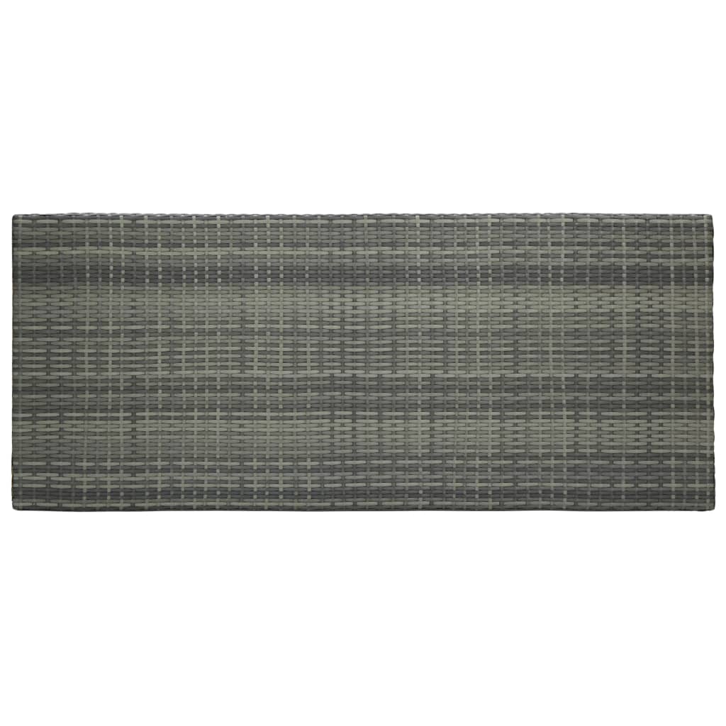 vidaXL 7-osainen Puutarhan baarisarja tyynyillä polyrottinki harmaa
