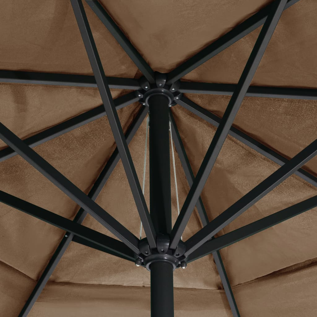 vidaXL Aurinkovarjo alumiinitanko 600 cm harmaanruskea