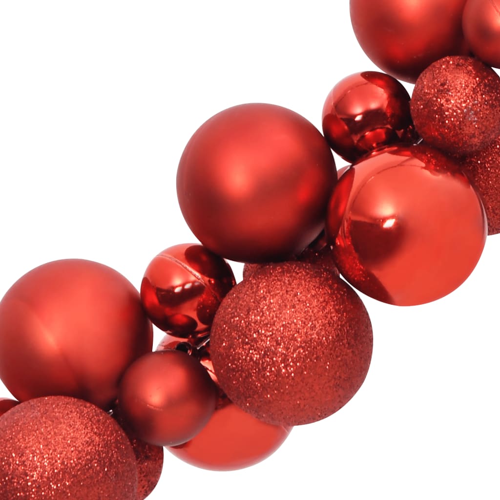 vidaXL Joulupalloköynnös punainen 175 cm polystyreeni