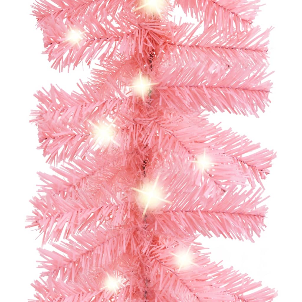 vidaXL Jouluköynnös LED-valoilla 20 m pinkki