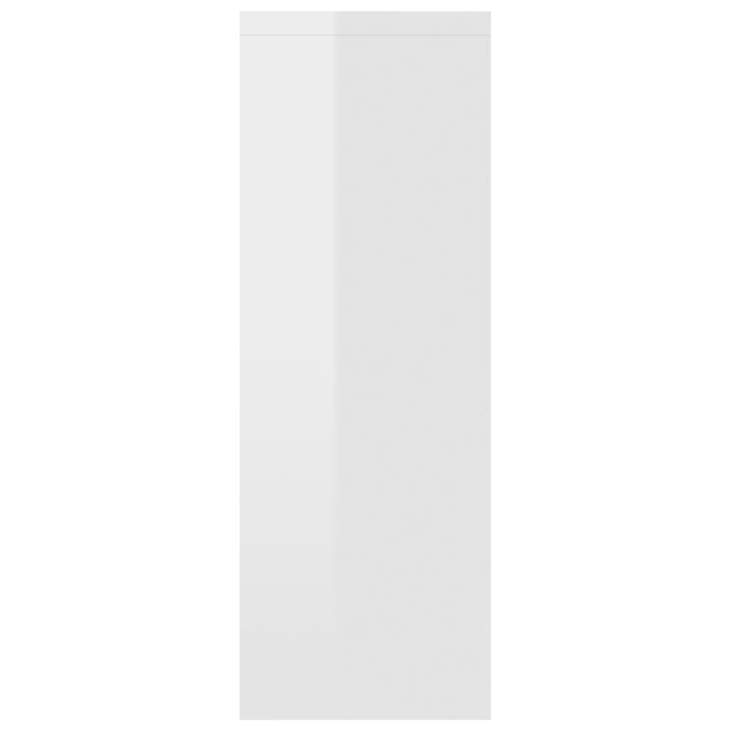 vidaXL Seinähylly korkeakiilto valkoinen 45,1x16x45,1 cm lastulevy