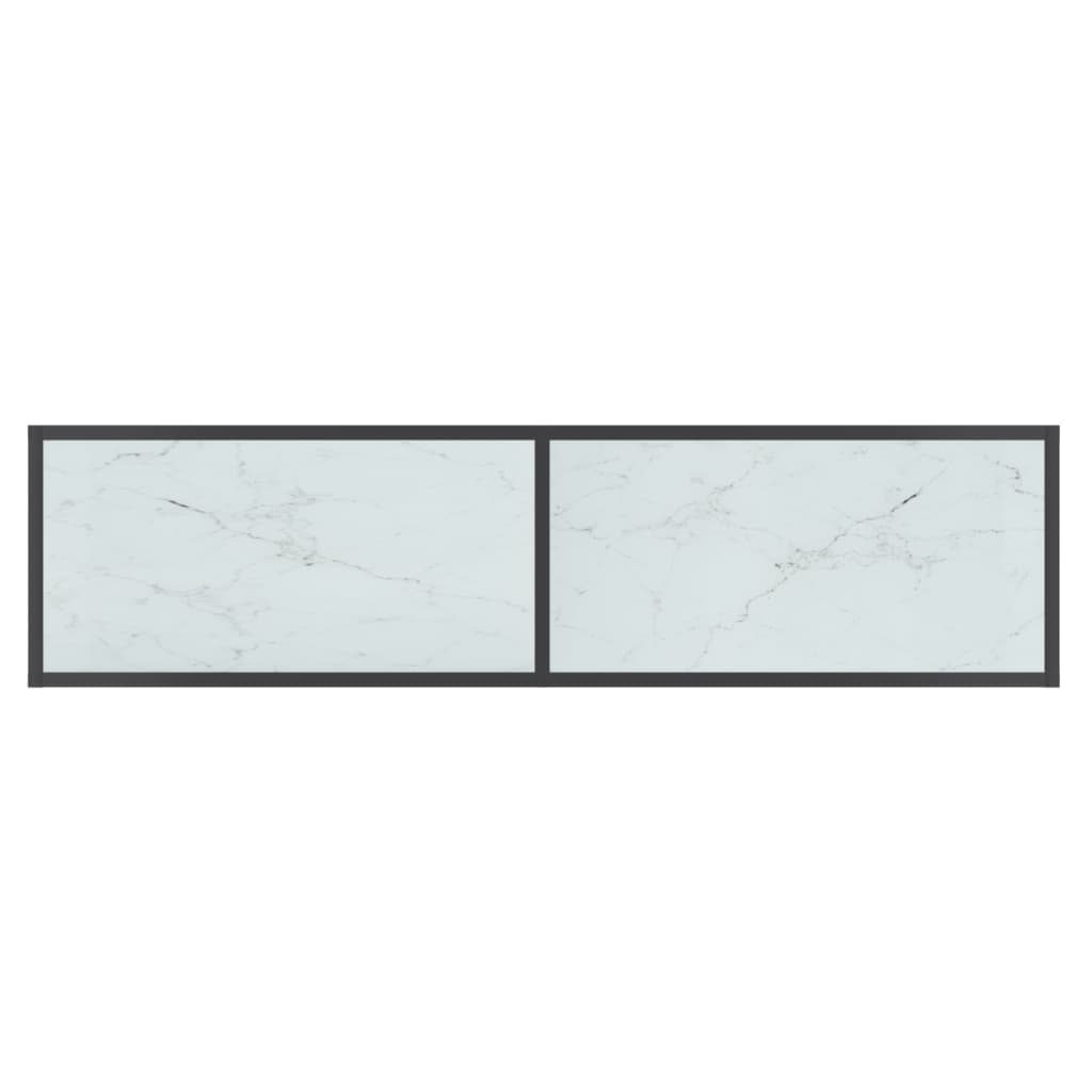 vidaXL Konsolipöytä valkoinen 140x35x75,5 cm karkaistu lasi