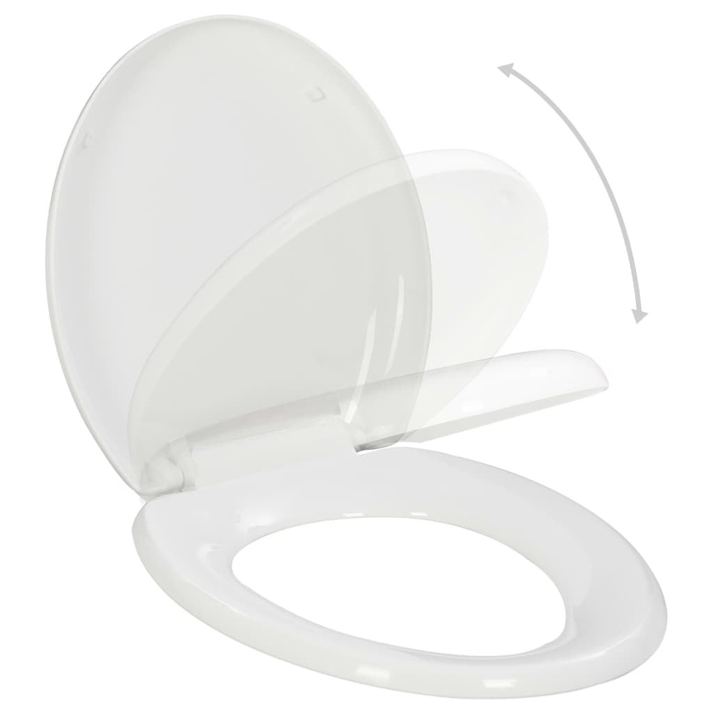 vidaXL Soft-close WC-istuin pikakiinnityksellä valkoinen