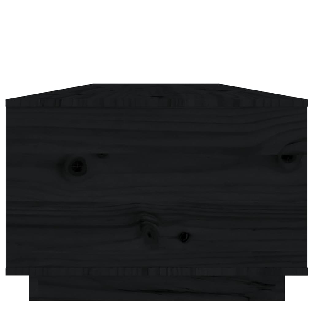 vidaXL Sohvapöytä musta 100x50x35 cm täysi mänty