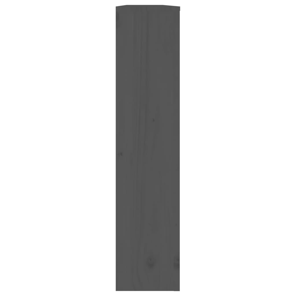 vidaXL Lämpöpatterin suoja harmaa 169x19x84 cm täysi mänty
