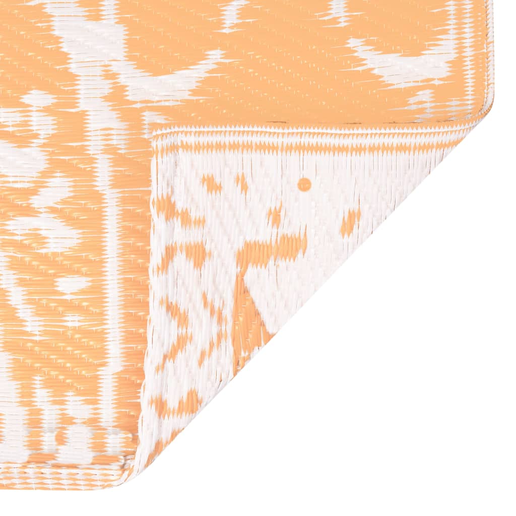 vidaXL Ulkomatto oranssi ja valkoinen 160x230 cm PP