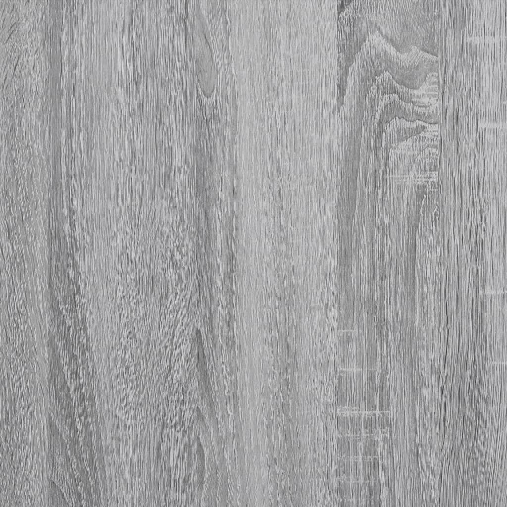 vidaXL Sohvapöytä harmaa Sonoma 70x50x40 cm tekninen puu ja metalli