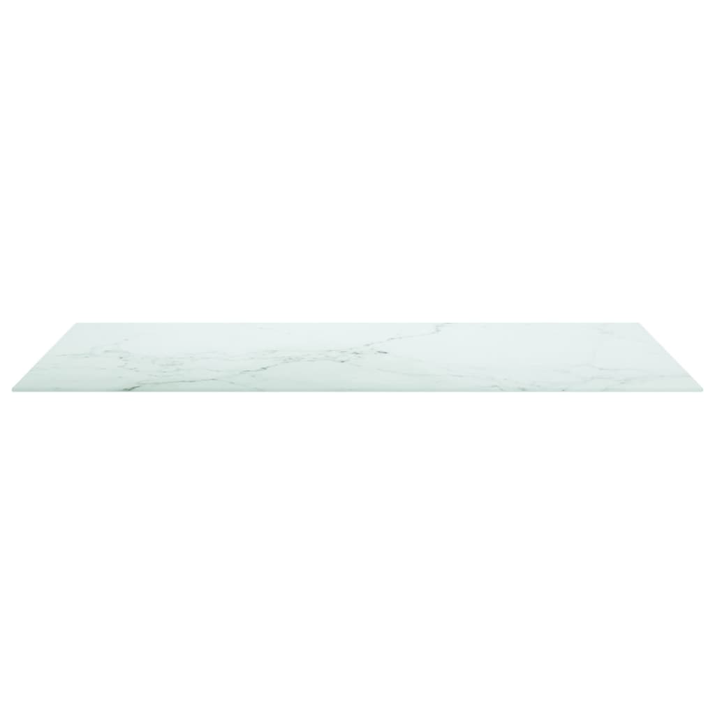 vidaXL Pöytälevy valkoinen 120x65 cm 8 mm karkaistu lasi marmorikuvio