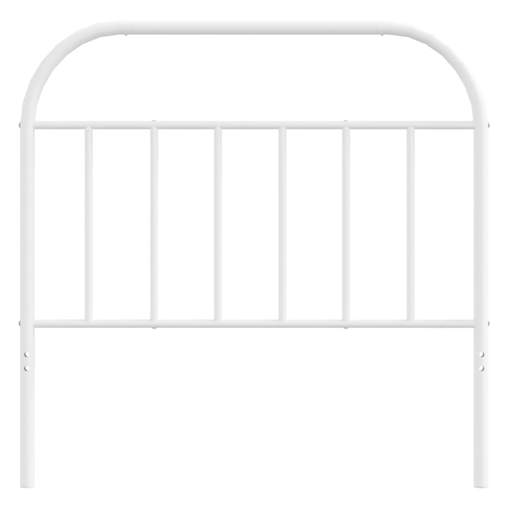 vidaXL Metallinen sängynpääty valkoinen 100 cm