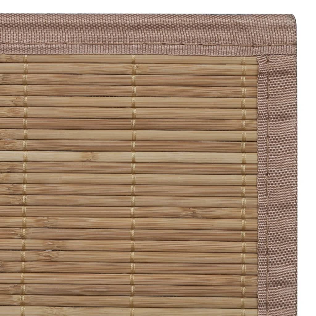 vidaXL Suorakulmainen ruskea bambumatto 120x180 cm