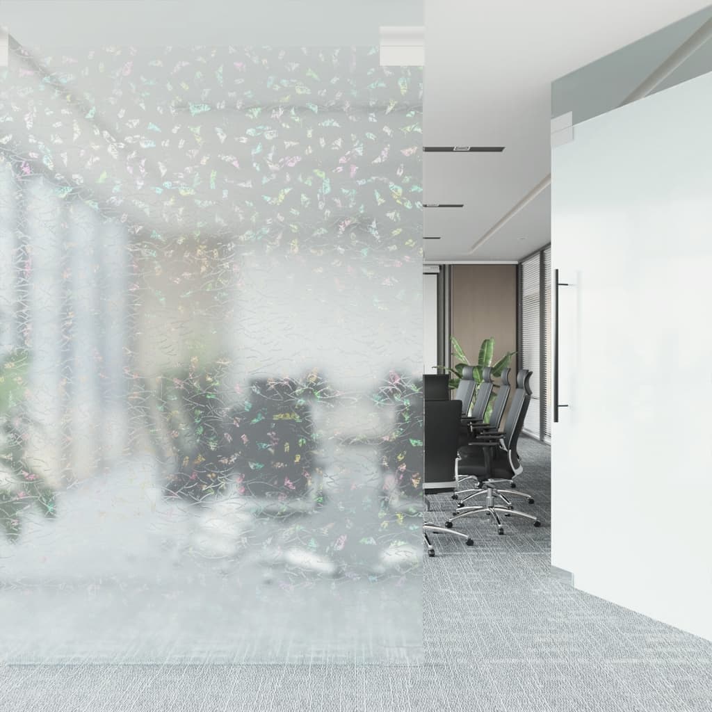vidaXL Ikkunakalvo himmeä 3D sateenkaarikuvio 90x1000 cm PVC
