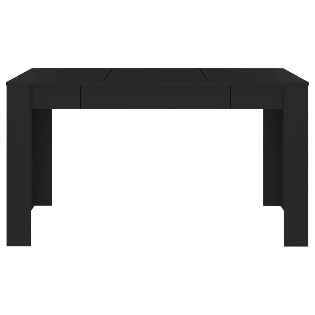 vidaXL Ruokapöytä musta 140x74,5x76 cm lastulevy