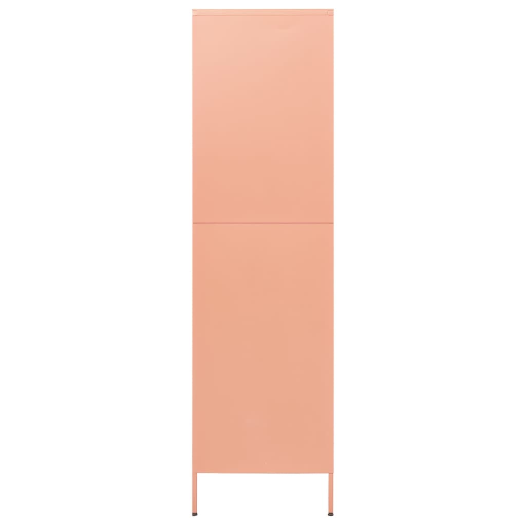 vidaXL Vaatekaappi pinkki 90x50x180 cm teräs