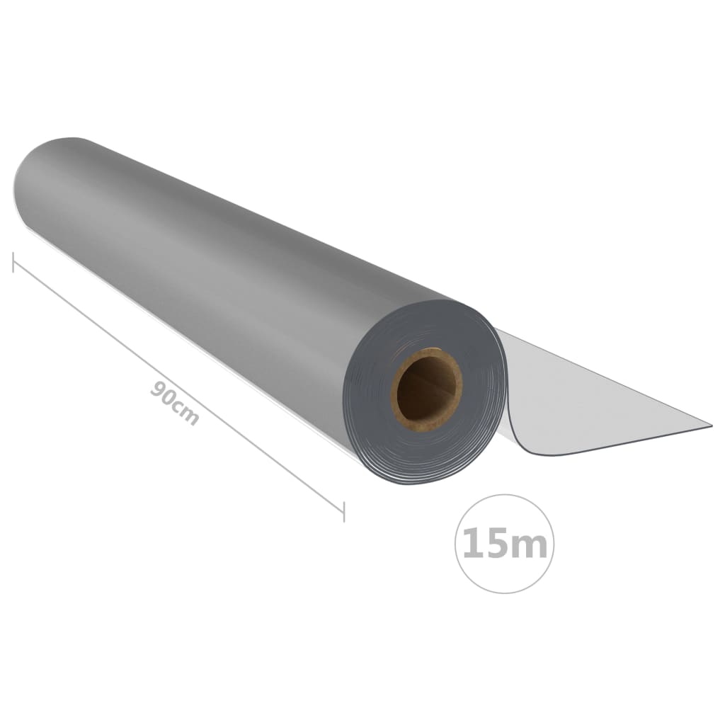 vidaXL Pöytäsuoja rulla matta 0,9x15 m 2 mm PVC