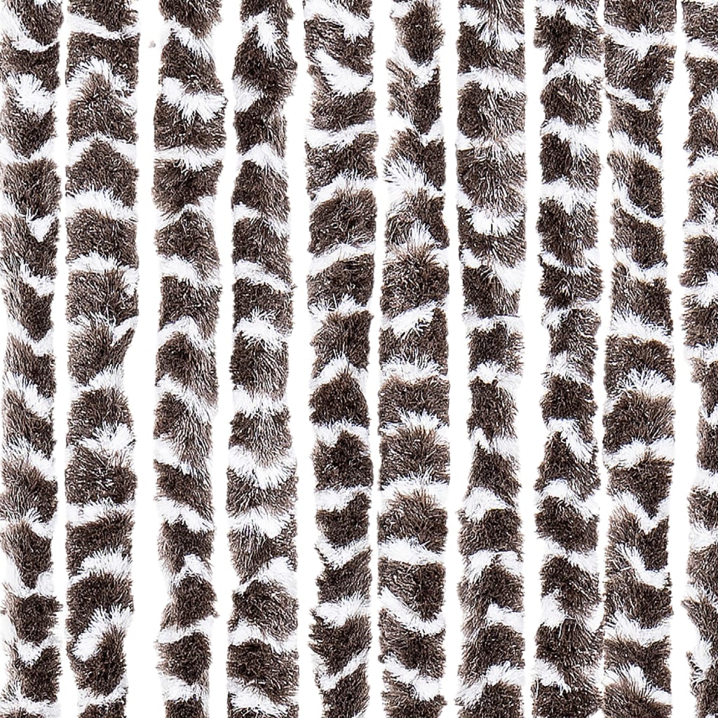 vidaXL Hyönteisverho ruskea ja valkoinen 100x230 cm chenille