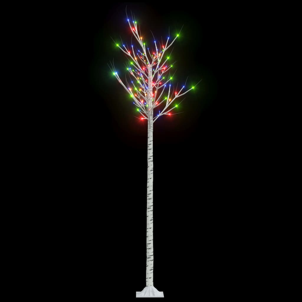 vidaXL Joulukuusi 200 LED 2,2 m värikäs paju ulos/sisälle