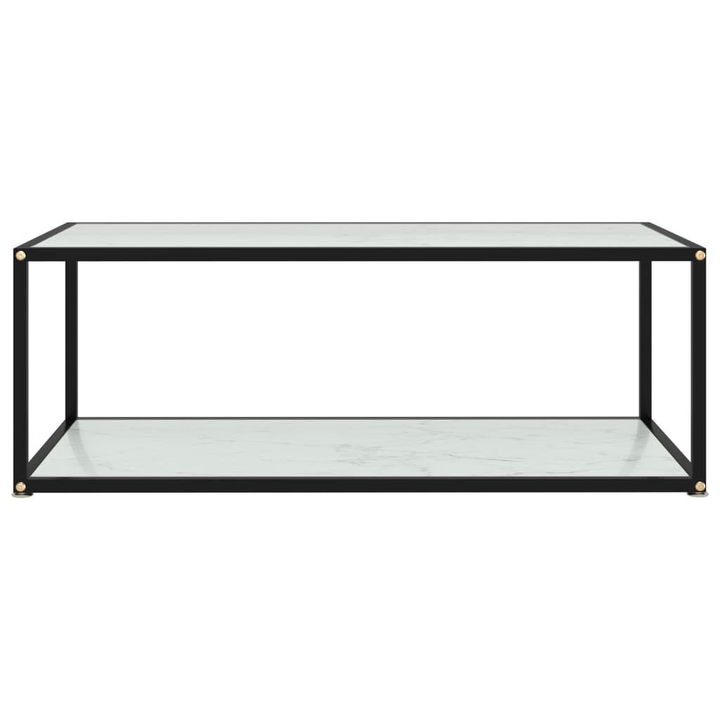 vidaXL Sohvapöytä valkoinen 100x50x35 cm karkaistu lasi