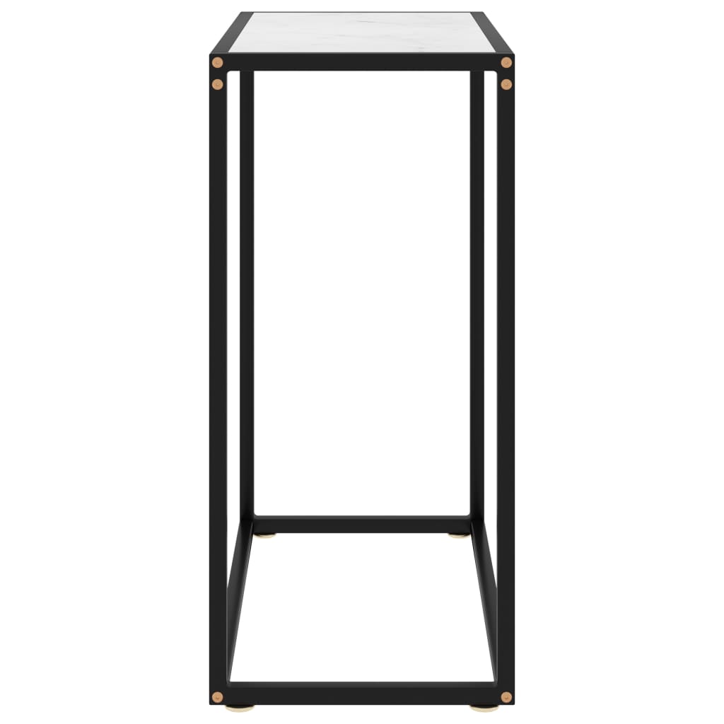 vidaXL Konsolipöytä valkoinen 60x35x75 cm karkaistu lasi