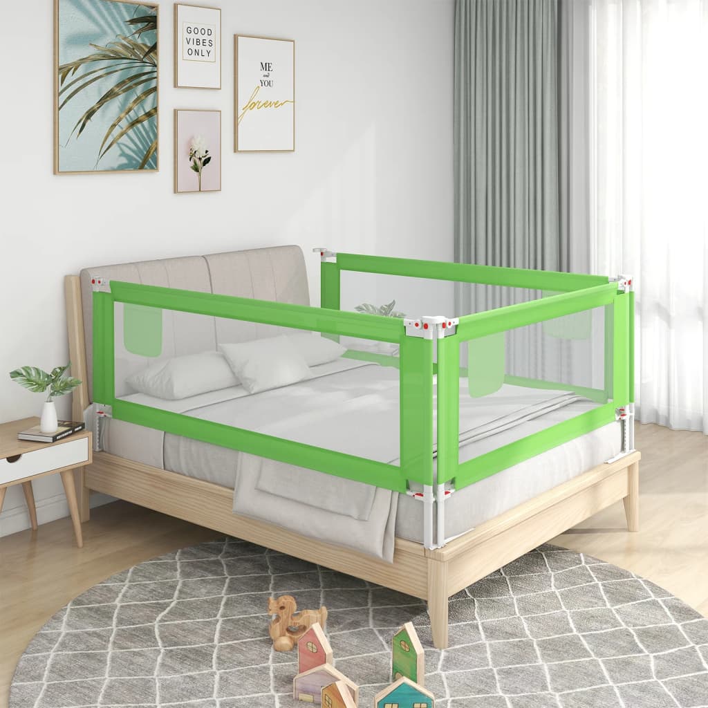 vidaXL Turvalaita sänkyyn vihreä 200x25 cm kangas