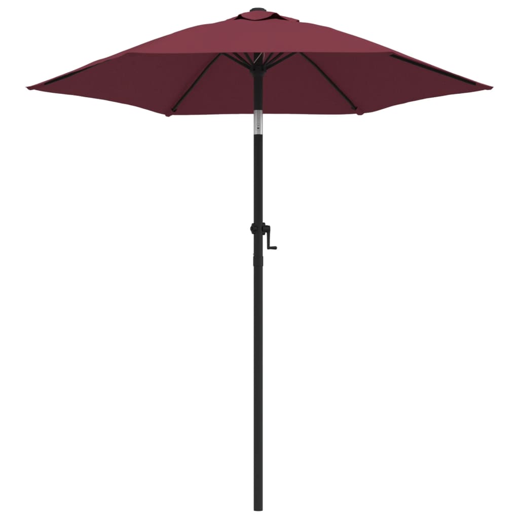 vidaXL Aurinkovarjo viininpunainen 200x224 cm alumiini