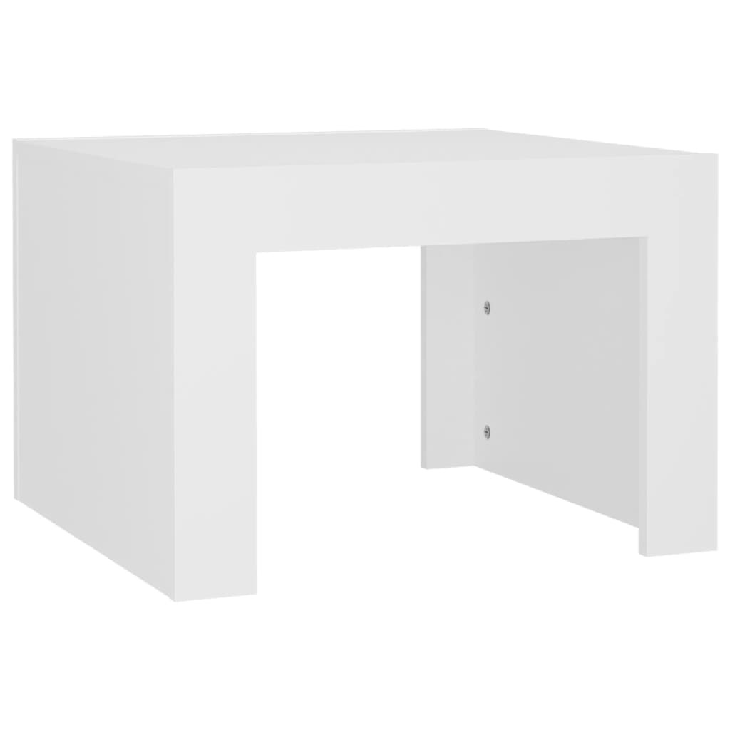 vidaXL Sohvapöytä valkoinen 50x50x35 cm lastulevy