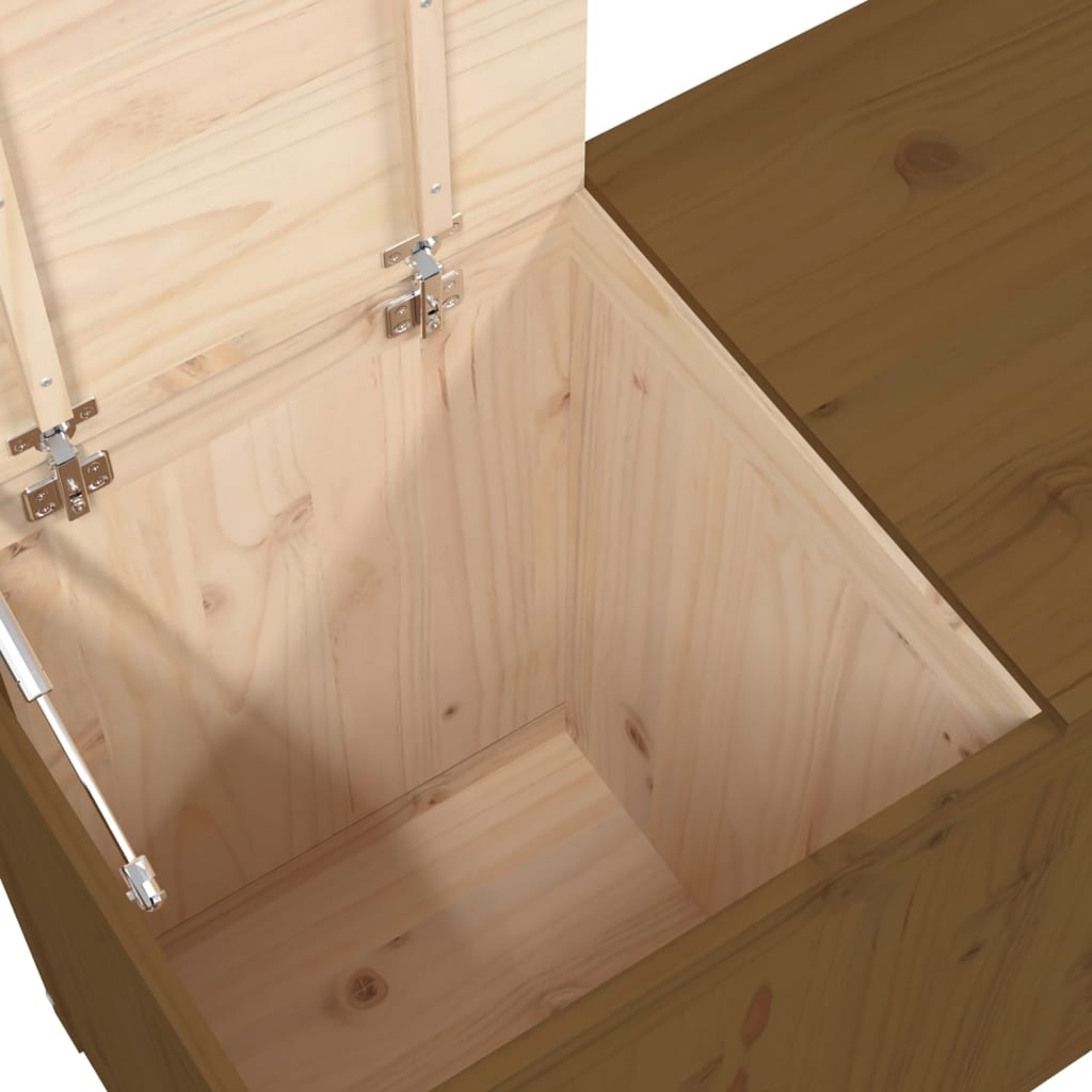 vidaXL Pyykkilaatikko hunajanruskea 88,5x44x66 cm täysi mänty