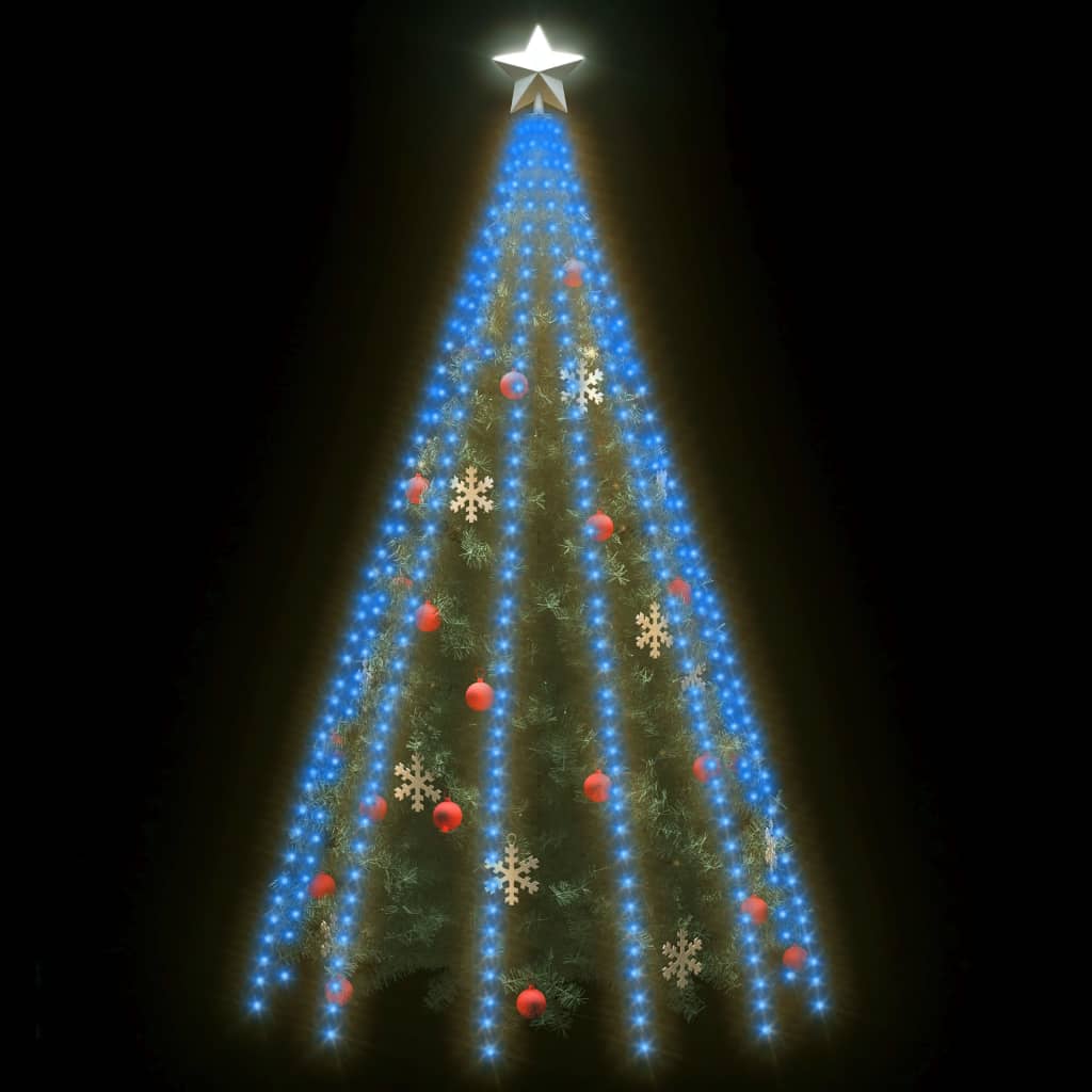 vidaXL Joulukuusen valot 500 LED-valoa sininen 500 cm sisä/ulko