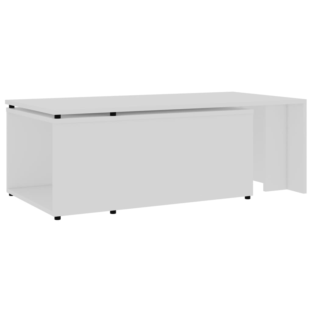 vidaXL Sohvapöytä valkoinen 150x50x35 cm lastulevy