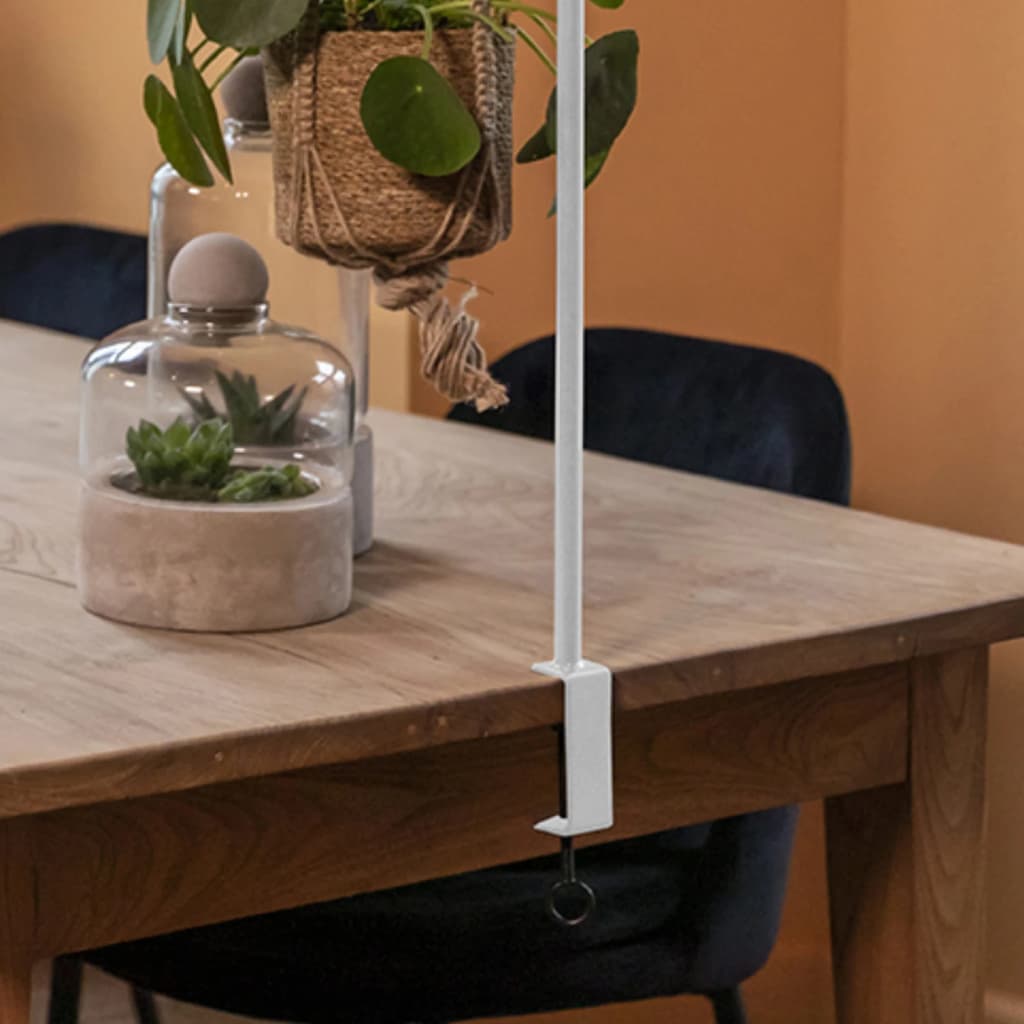 Esschert Design Koristeteline pöydälle kiinnittimellä valkoinen