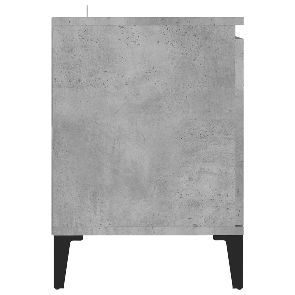 vidaXL TV-taso metallijaloilla betoninharmaa 103,5x35x50 cm