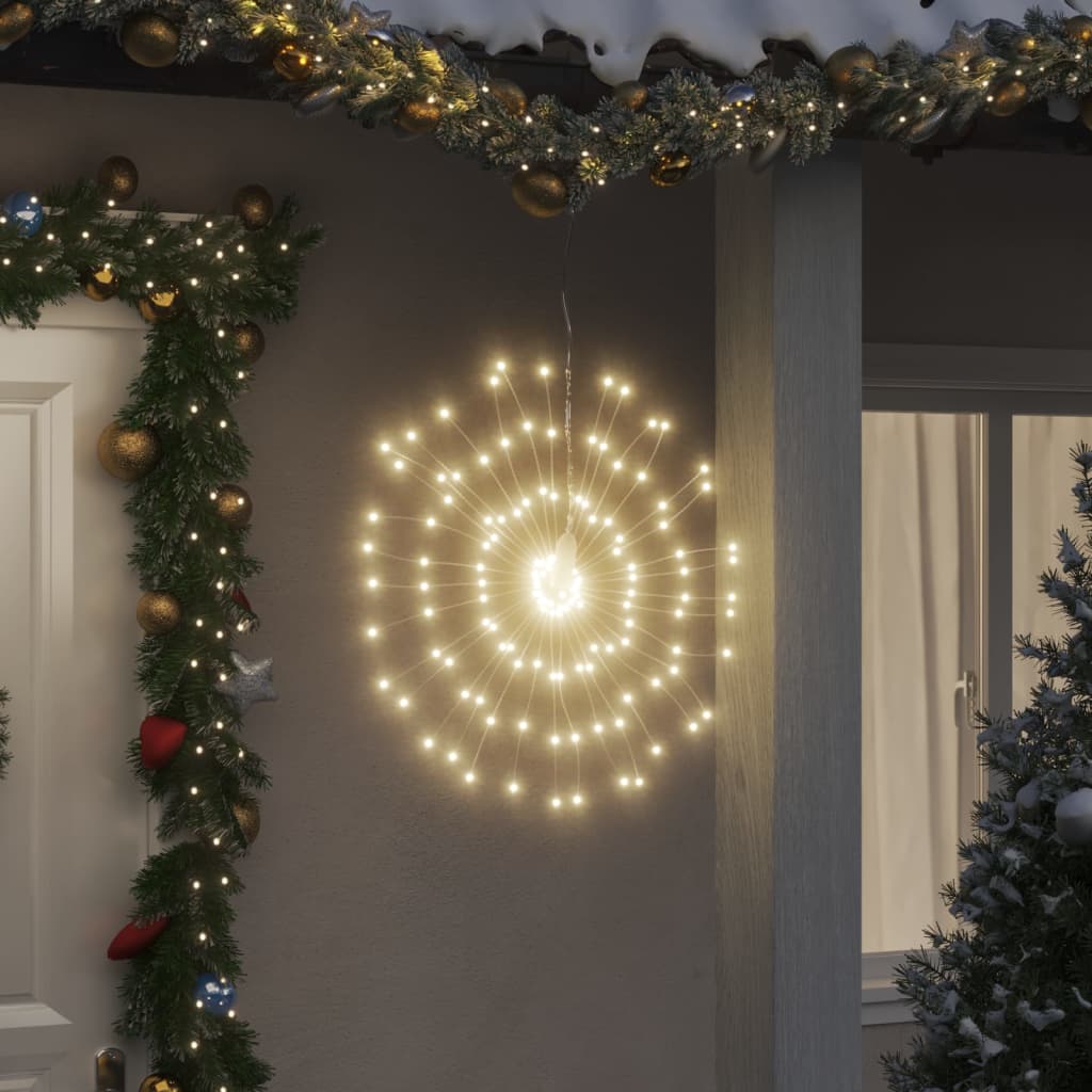 vidaXL Starburst jouluvalot 140 LED-valoa 2 kpl lämmin valkoinen 17 cm