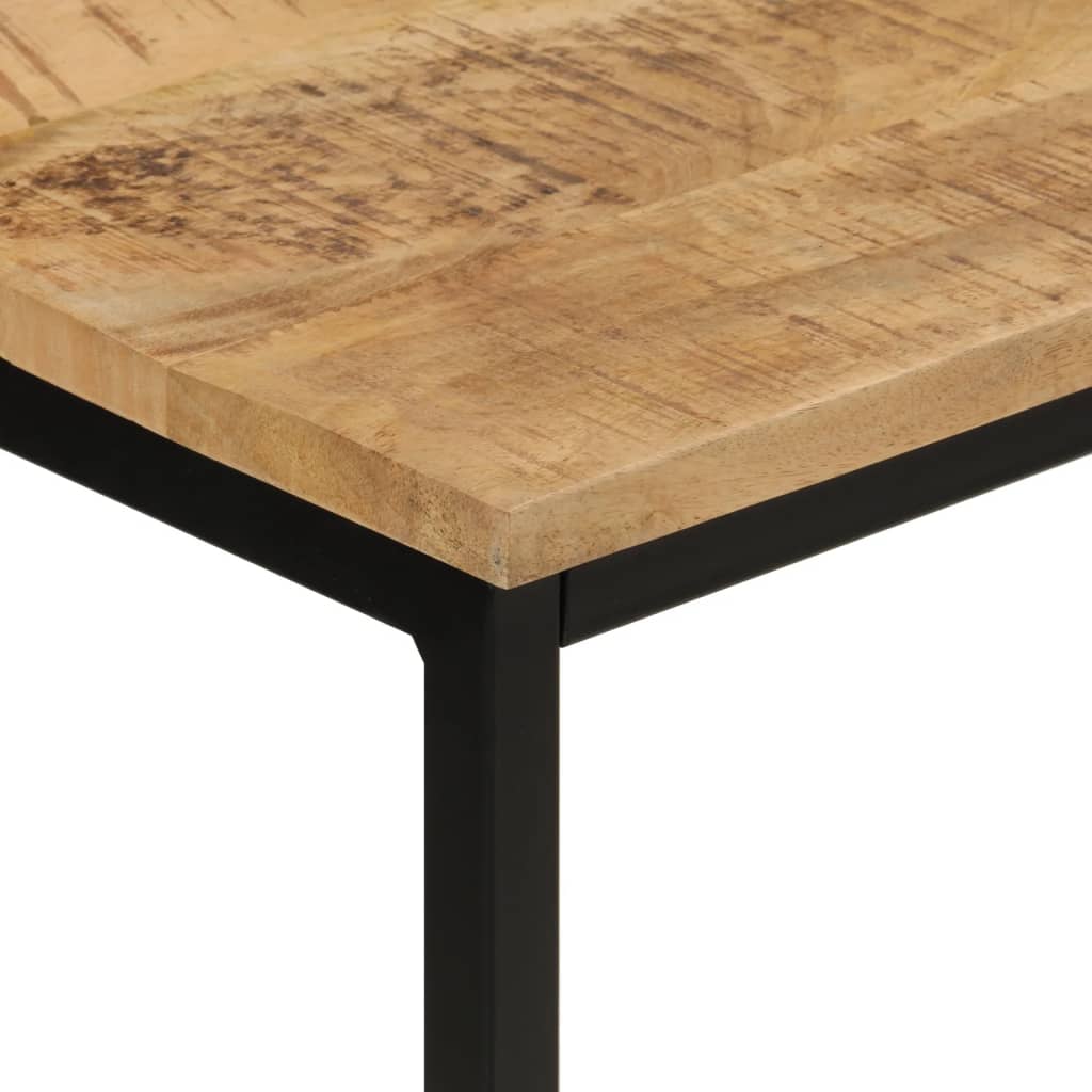 vidaXL Konsolipöytä 110x30x75 cm täysi karkea mangopuu ja rauta