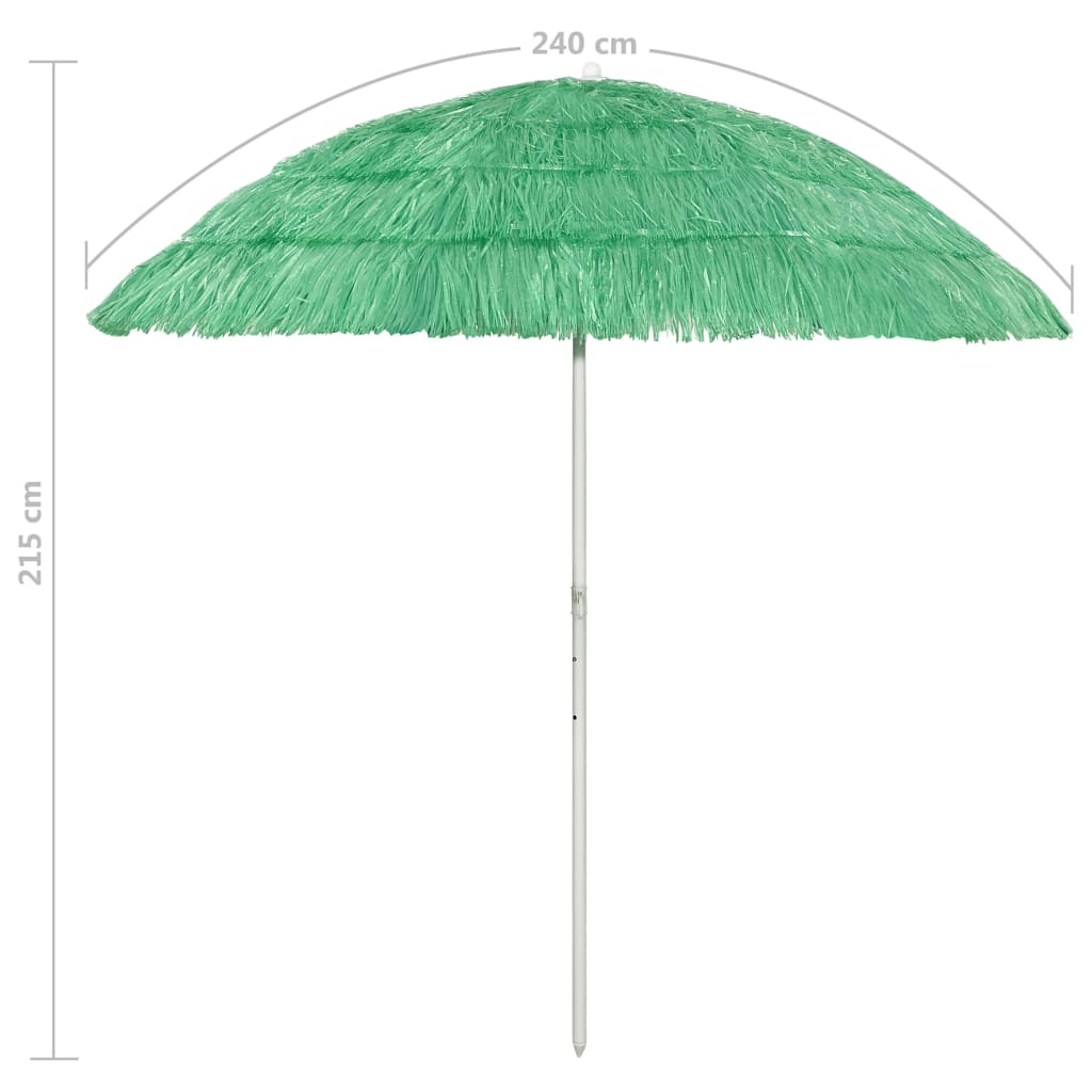 vidaXL Hawaii Rantavarjo vihreä 240 cm