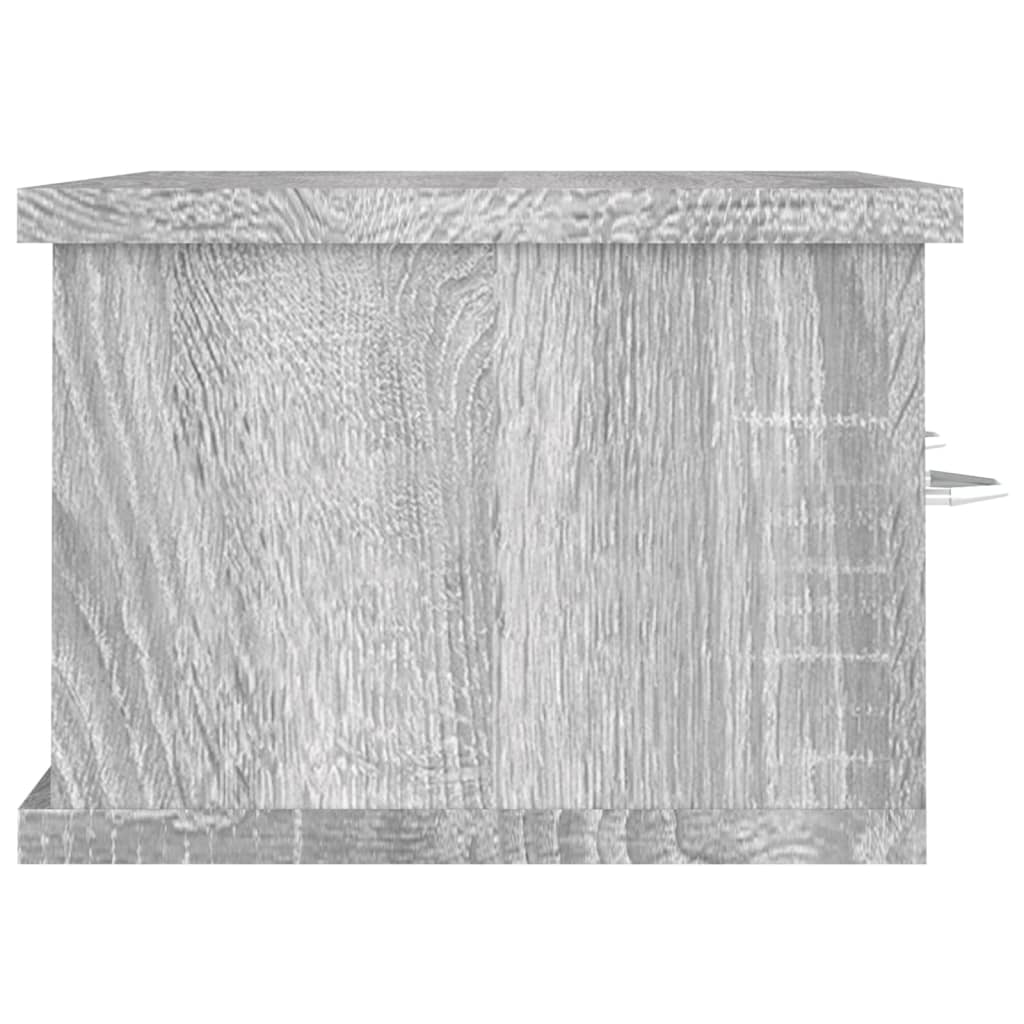 vidaXL TV-seinäkaappi harmaa Sonoma 60x26x18,5 cm tekninen puu