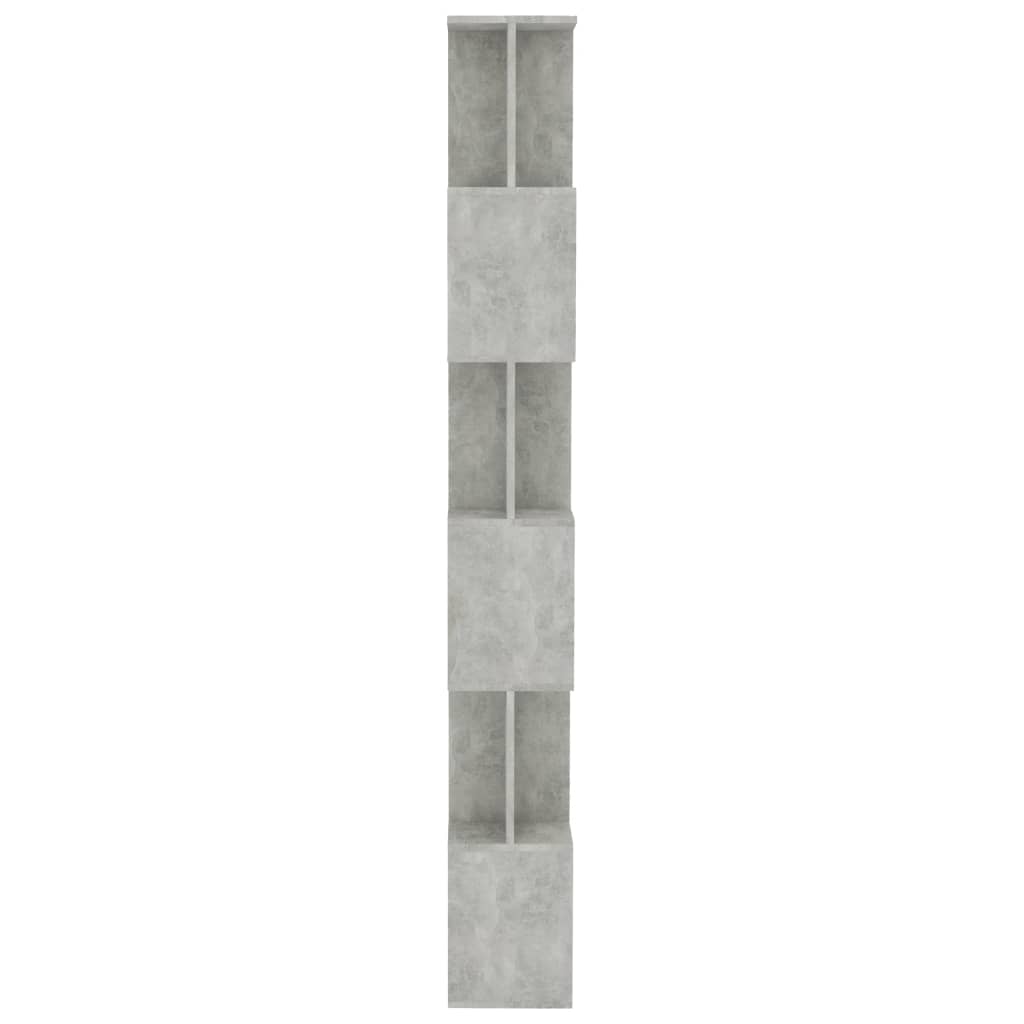 vidaXL Kirjahylly/tilanjakaja betoninharmaa 80x24x192 cm lastulevy