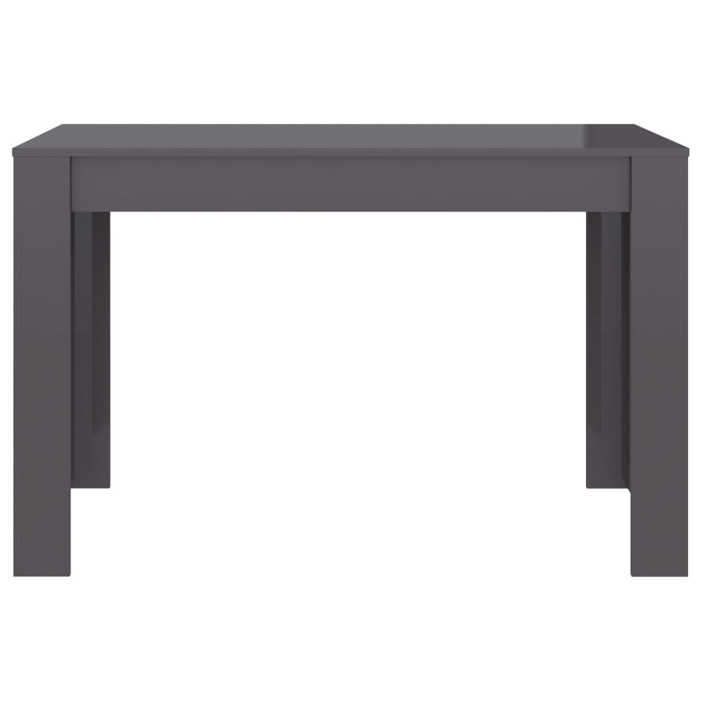 vidaXL Ruokapöytä korkeakiilto harmaa 120x60x76 cm lastulevy