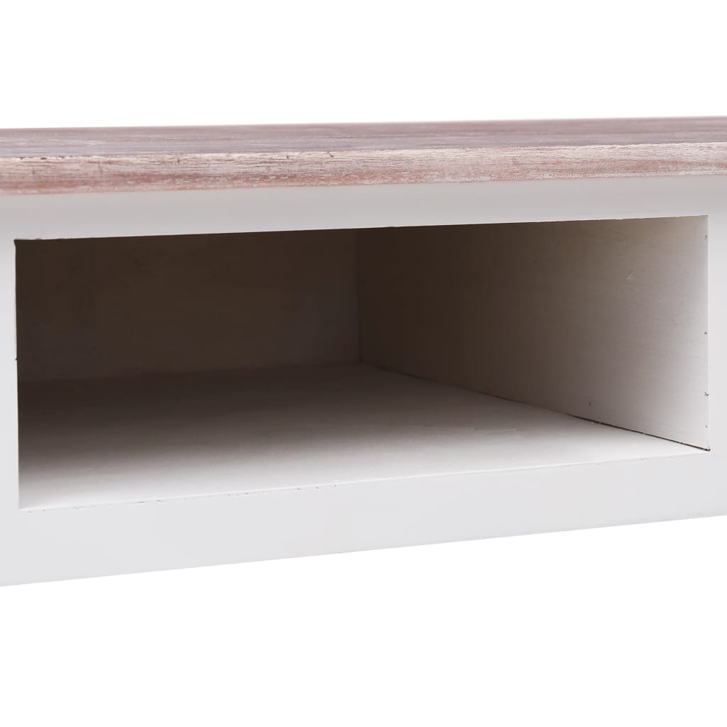 vidaXL Kirjoituspöytä ruskea 110x45x76 cm puinen