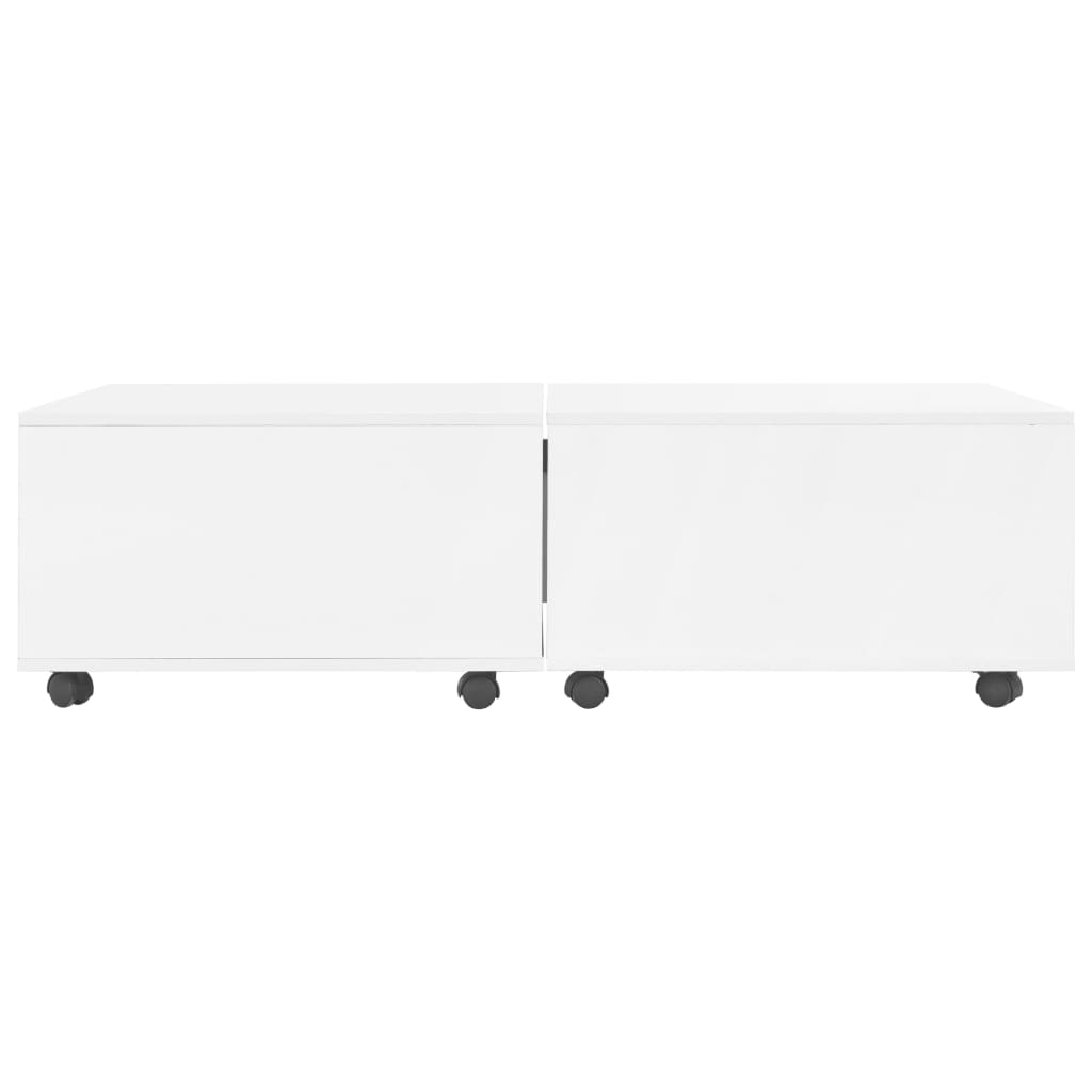 vidaXL Sohvapöytä korkeakiilto valkoinen 120x60x35 cm