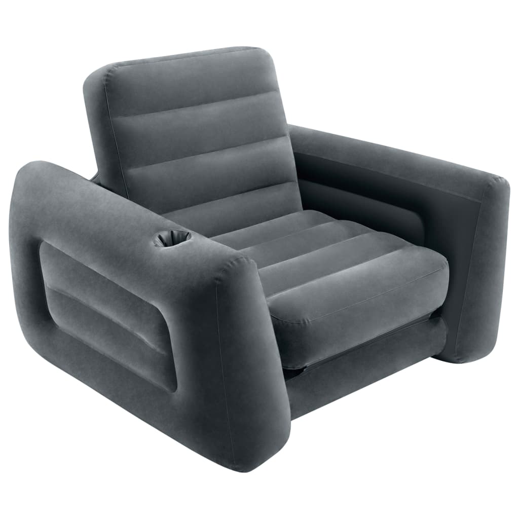Intex Avattava tuoli 117x224x66 cm tummanharmaa