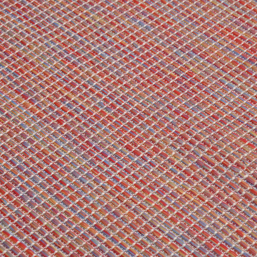 vidaXL Ulkomatto Flatweave 80x250 cm punainen
