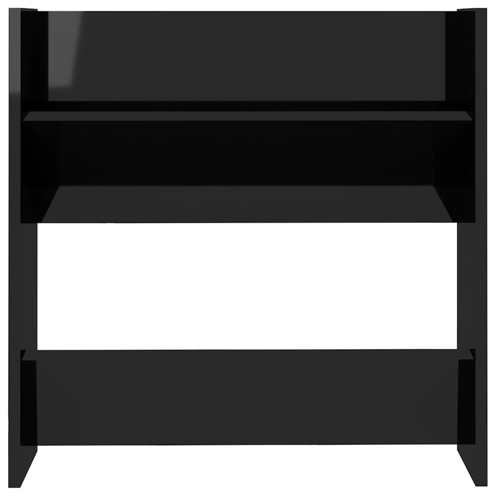 vidaXL Seinäkenkäkaappi korkeakiilto musta 60x18x60 cm lastulevy