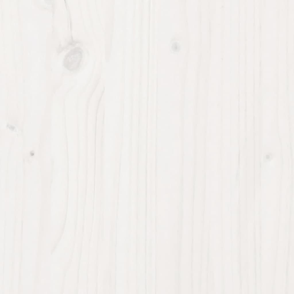 vidaXL Ruukutuspöytä hyllyllä valkoinen 108x50x75 cm täysi mänty