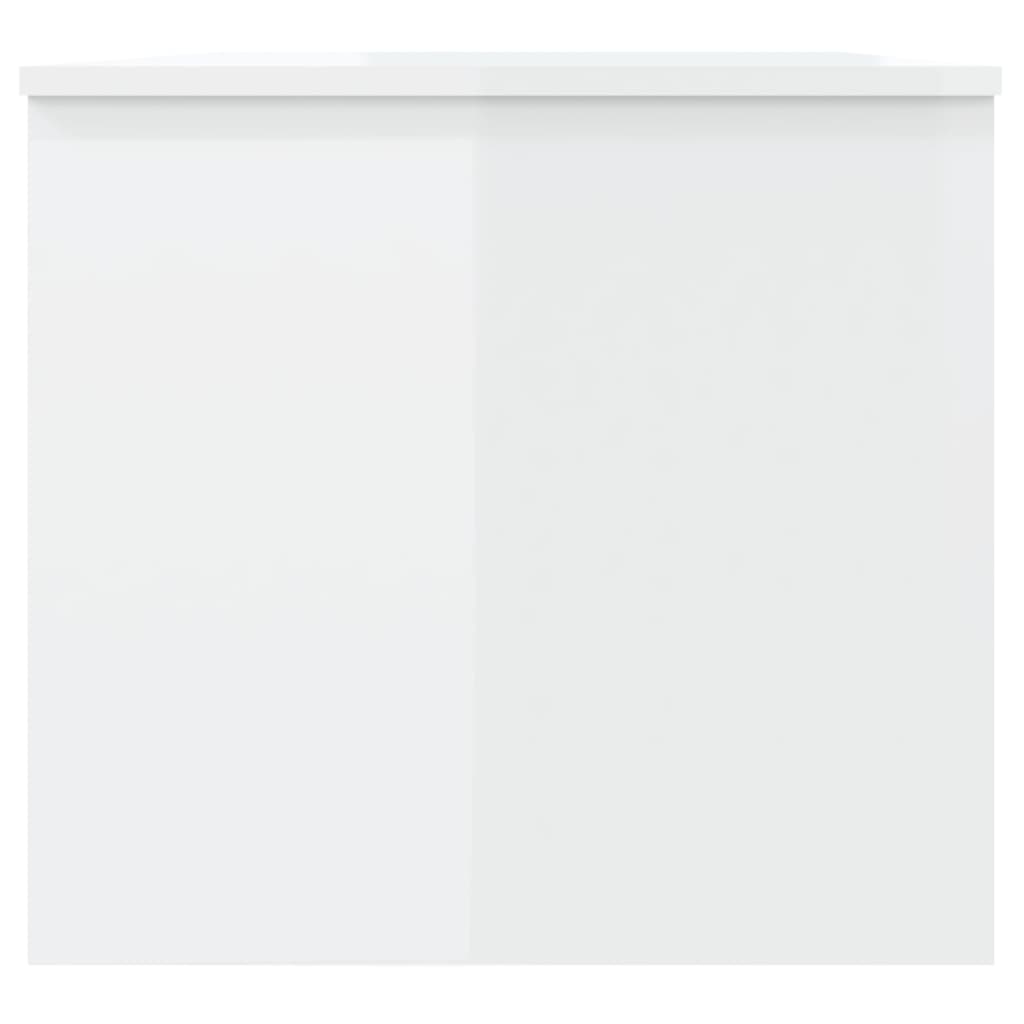 vidaXL Sohvapöytä korkeakiilto valkoinen 102x50,5x46,5 cm tekninen puu