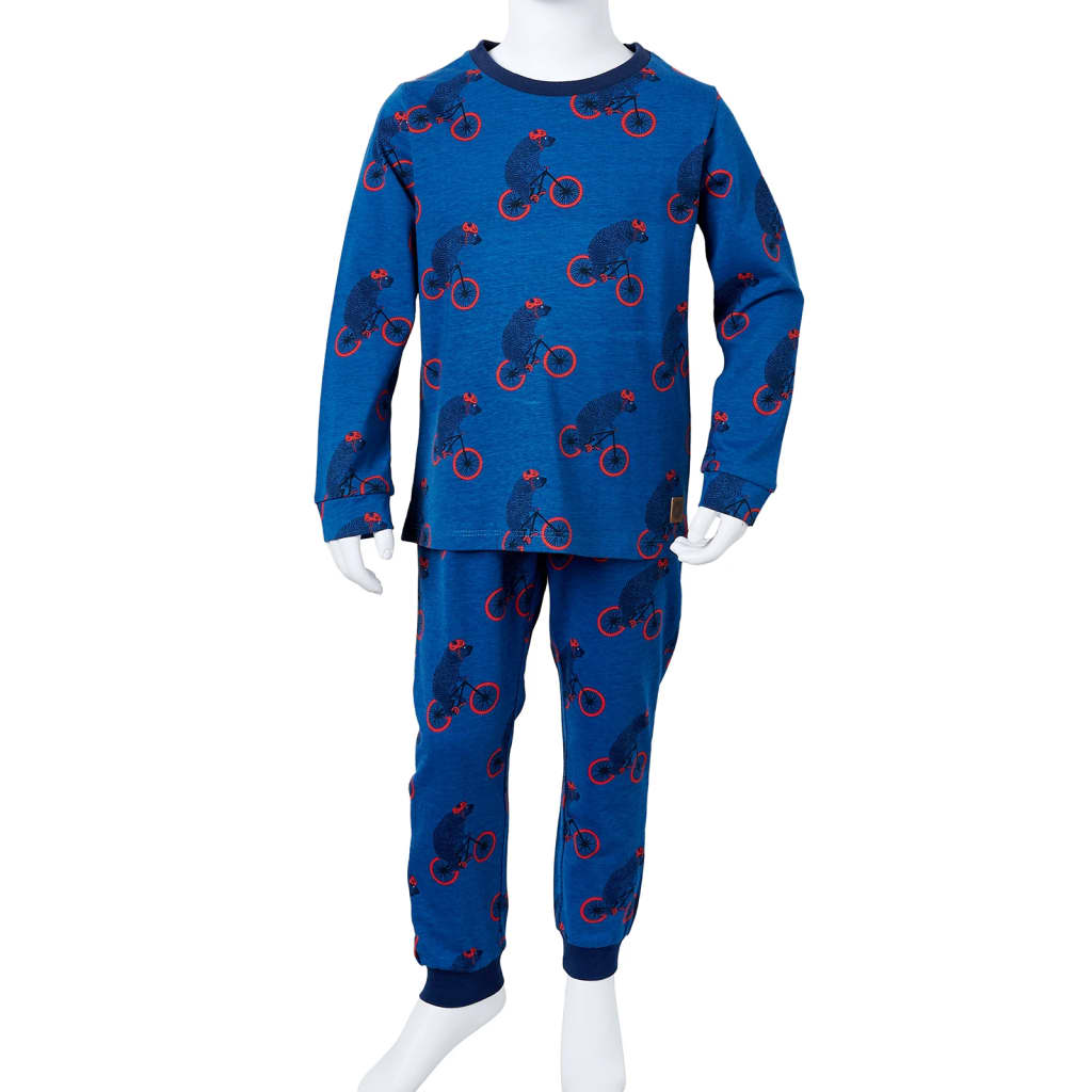 Lasten pitkähihainen pyjama petroli 92