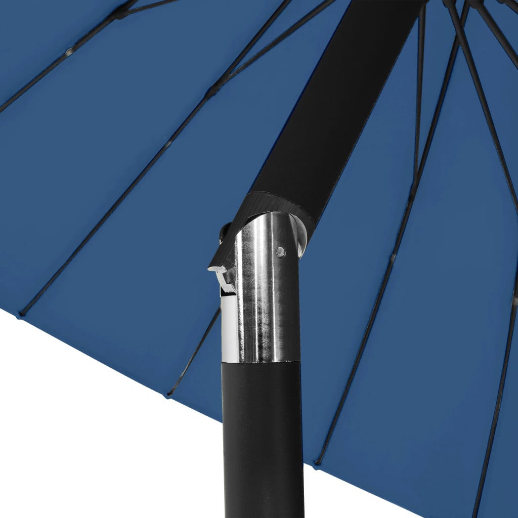 vidaXL Aurinkovarjo alumiinitanko 270 cm taivaansininen