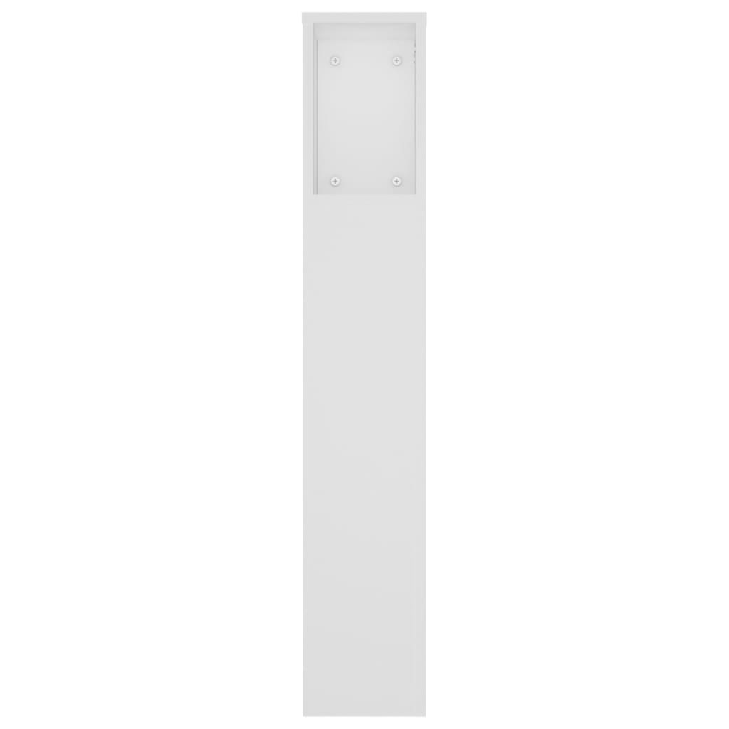 vidaXL Sängynpääty säilytystilalla valkoinen 180x18,5x104,5 cm