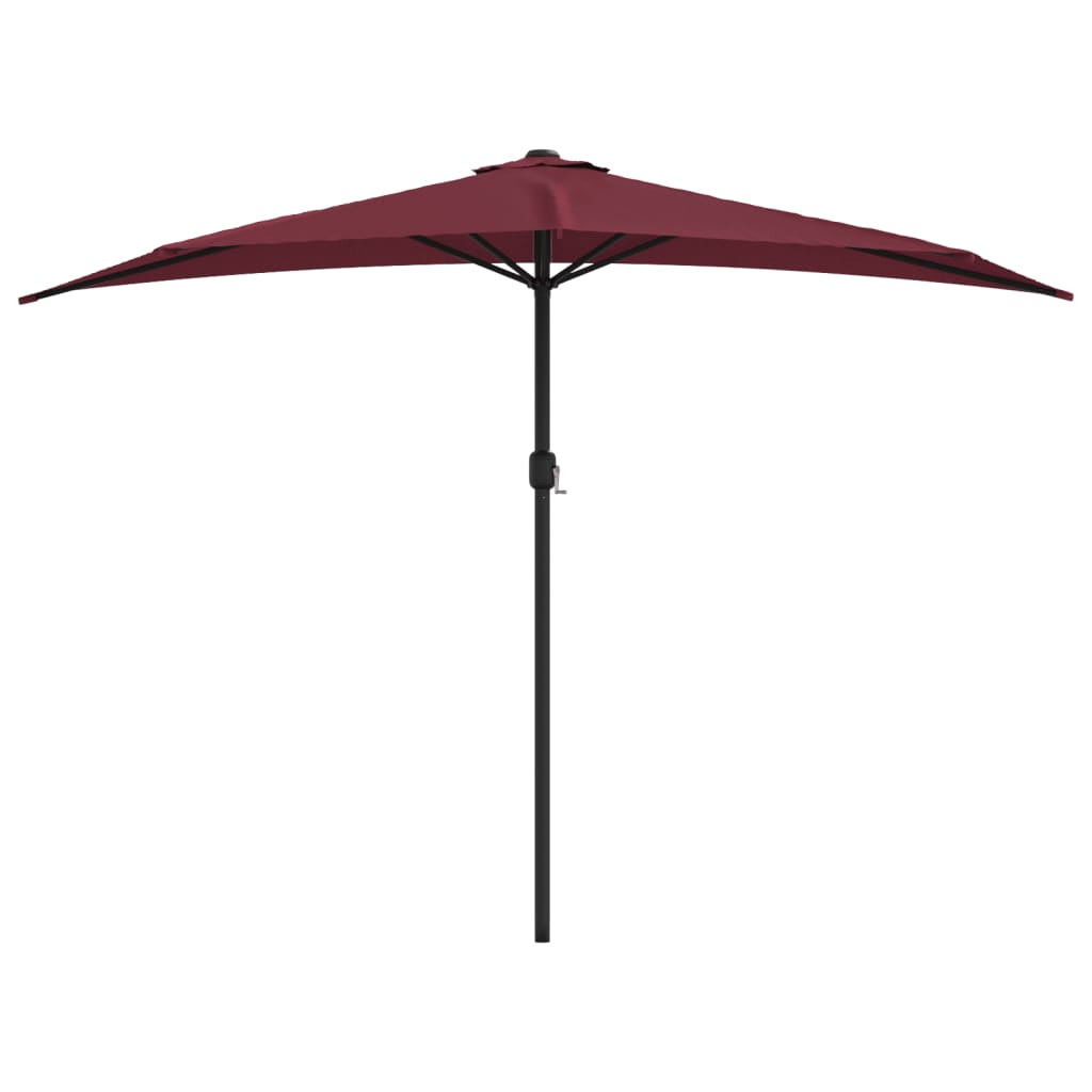 vidaXL Aurinkovarjo alumiinitanko viininpunainen 300x155x223 cm